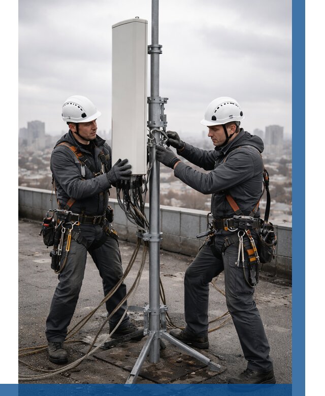 Монтаж антенн связи на крыше в Сургуте от 8689 р. | ВЫСОТНИК-Срг