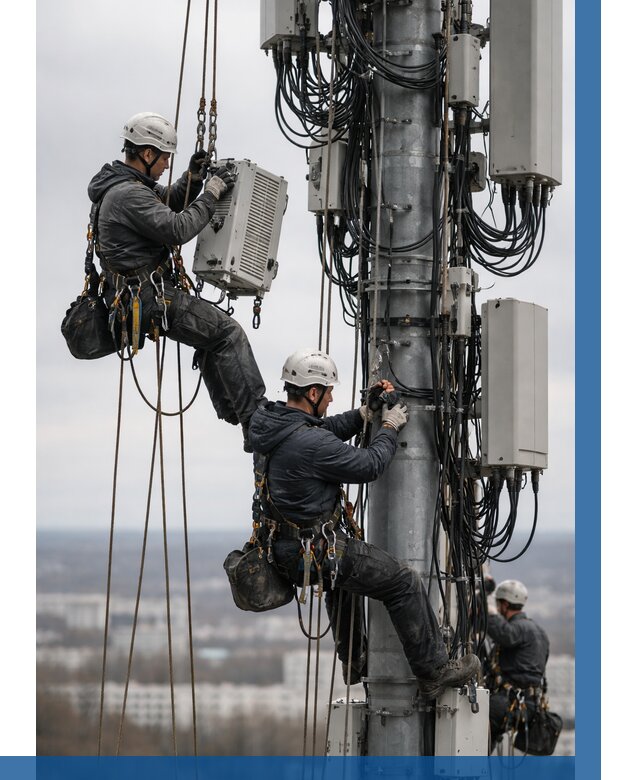 Монтаж оборудования связи на мачте в Сургуте от 7667 р. | ВЫСОТНИК-Срг