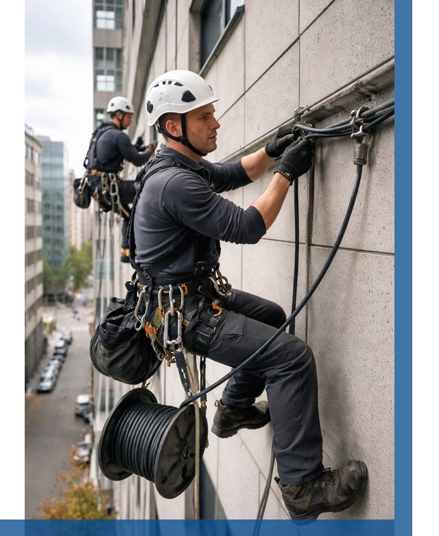 Прокладка кабеля по фасаду в Сургуте от 358 р. | ВЫСОТНИК-Срг