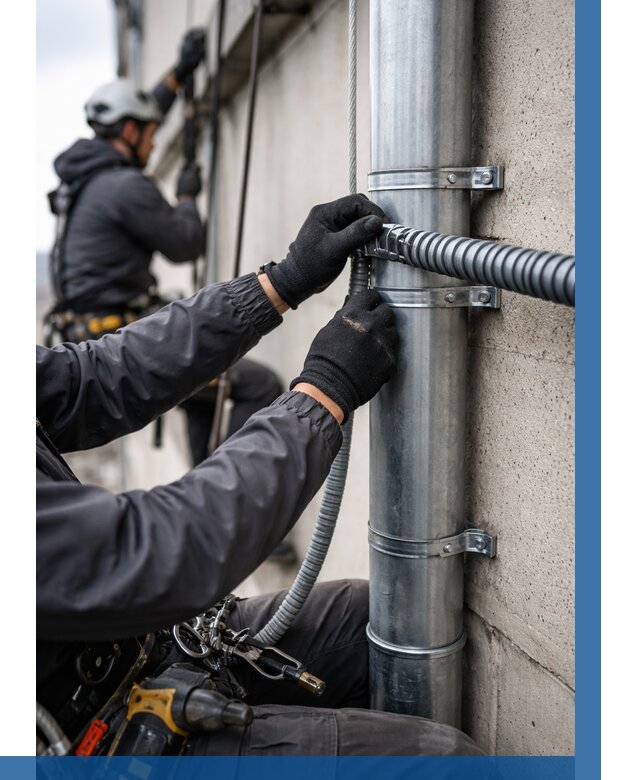 Монтаж гофры для кабеля в Сургуте от 307 р. | ВЫСОТНИК-Срг