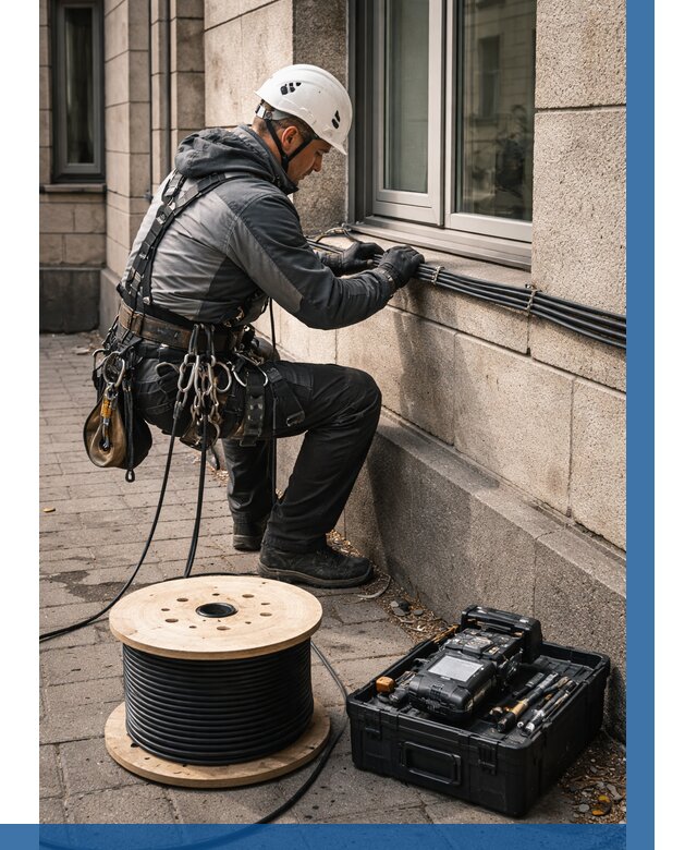 Прокладка оптоволоконного кабеля в Сургуте от 818 р. | ВЫСОТНИК-Срг