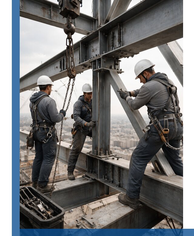 Профессиональный монтаж металлоконструкций на высоте в Сургуте