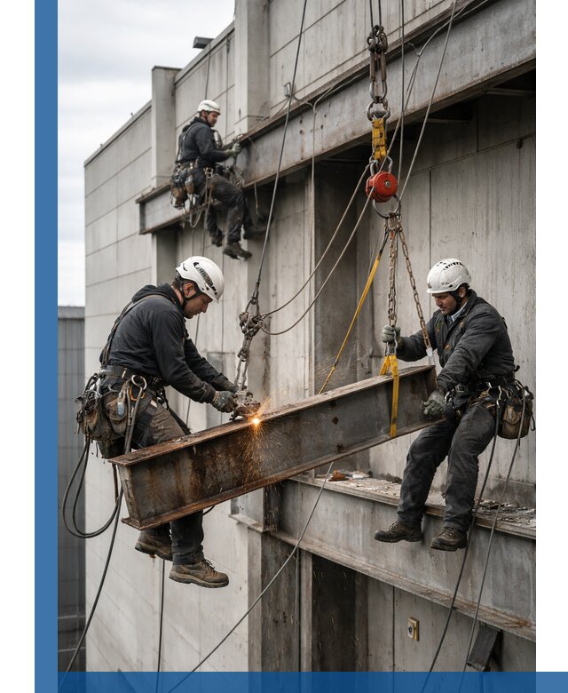 Демонтаж металлоконструкций на высоте в Сургуте под ключ