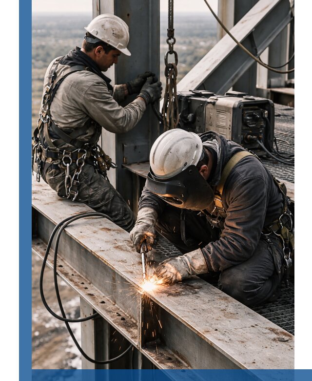 Высотные сварочные работы в Сургуте для промышленных объектов