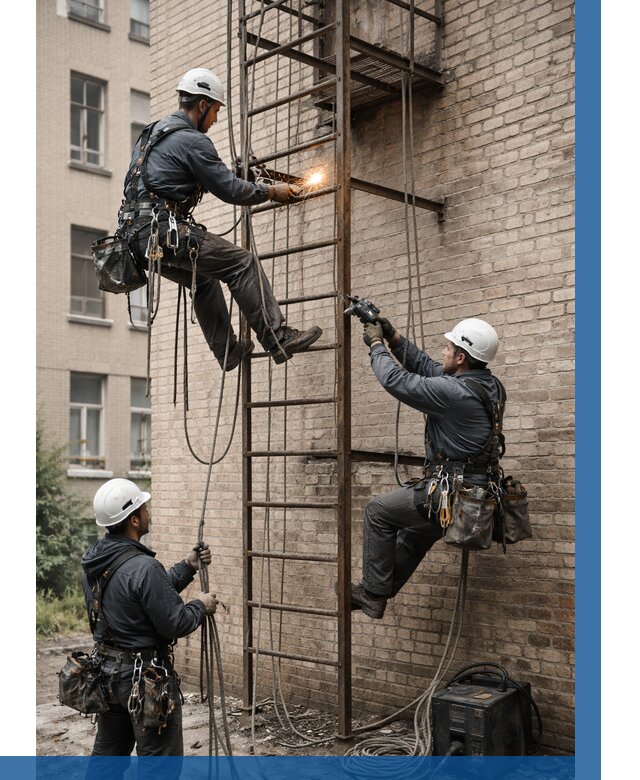 Ремонт пожарной лестницы в Сургуте от 7667 р. | ВЫСОТНИК-Срг