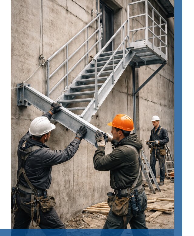 Монтаж металлических лестниц в Сургуте от 15333 р. | ВЫСОТНИК-Срг