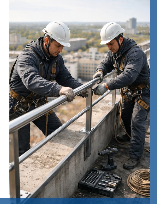 Монтаж перил на высоте в Сургуте от 2556 р. | ВЫСОТНИК-Срг