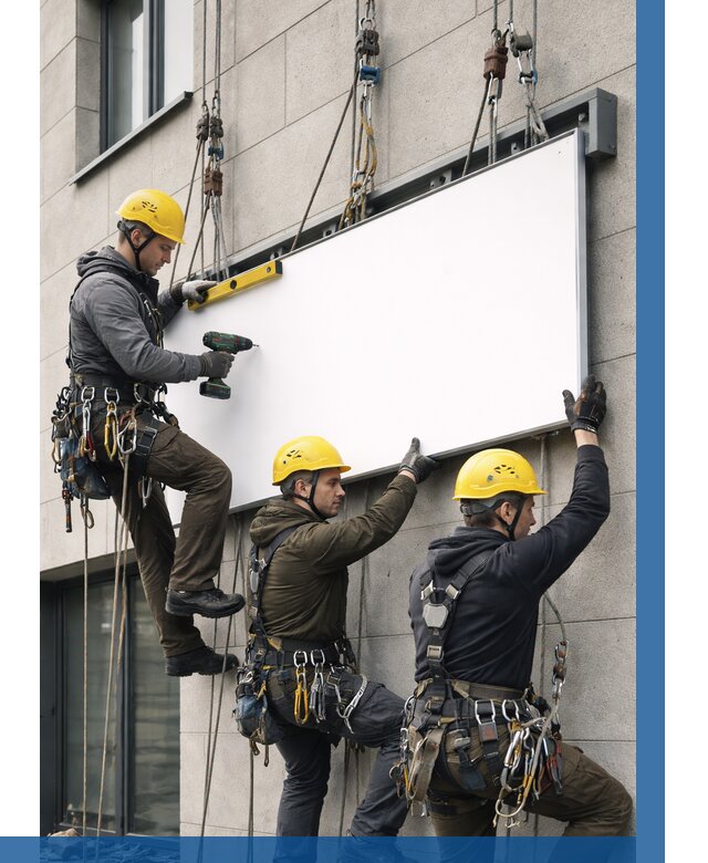 Монтаж рекламной вывески в Сургуте от 8178 р. | ВЫСОТНИК-Срг