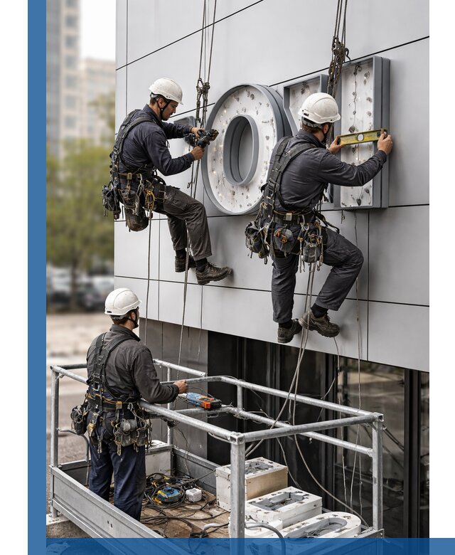 Профессиональный монтаж световых букв в Сургуте под ключ
