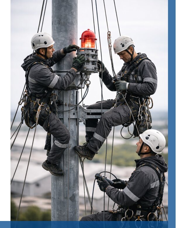 Монтаж заградительных огней в Сургуте от 8689 р. | ВЫСОТНИК-Срг