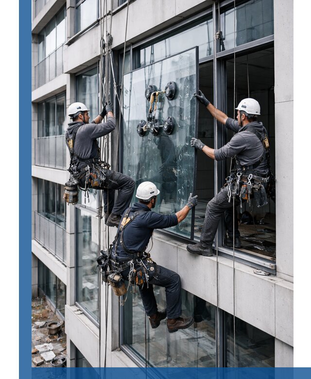Фасадное остекление и монтаж витражей зданий в Сургуте под ключ