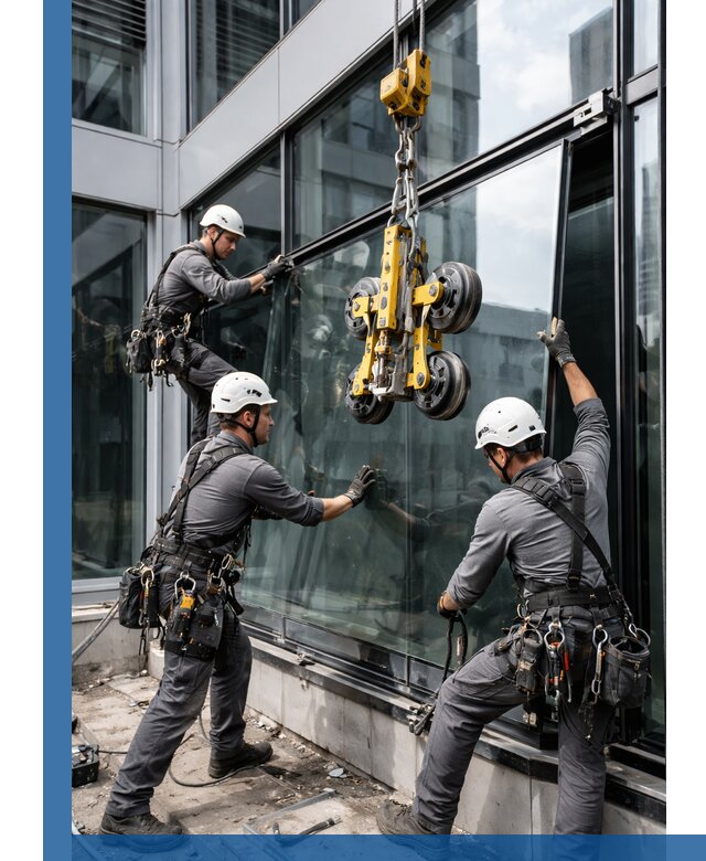 Структурное остекление фасадов в Сургуте монтаж и обслуживание