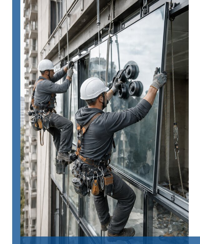 Витражное остекление фасадов и лоджий в Сургуте под ключ