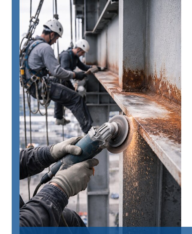 Зачистка металла от ржавчины и подготовка поверхностей в Сургуте