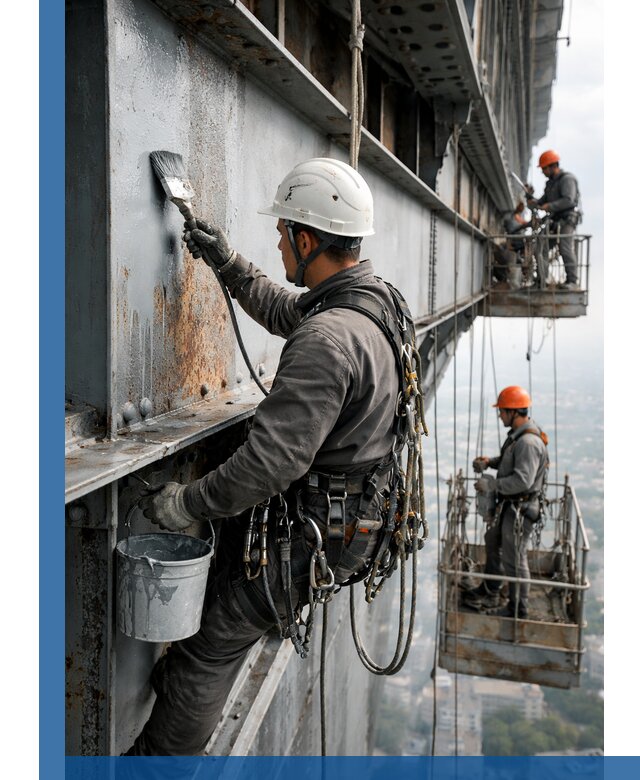 Покраска металлоконструкций на высоте в Сургуте профессионально