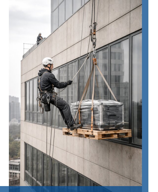 Спуск груза по фасаду в Сургуте от 3578 р. | ВЫСОТНИК-Срг