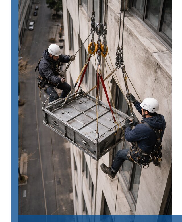 Спуск и подъем грузов по фасаду в Сургуте для зданий