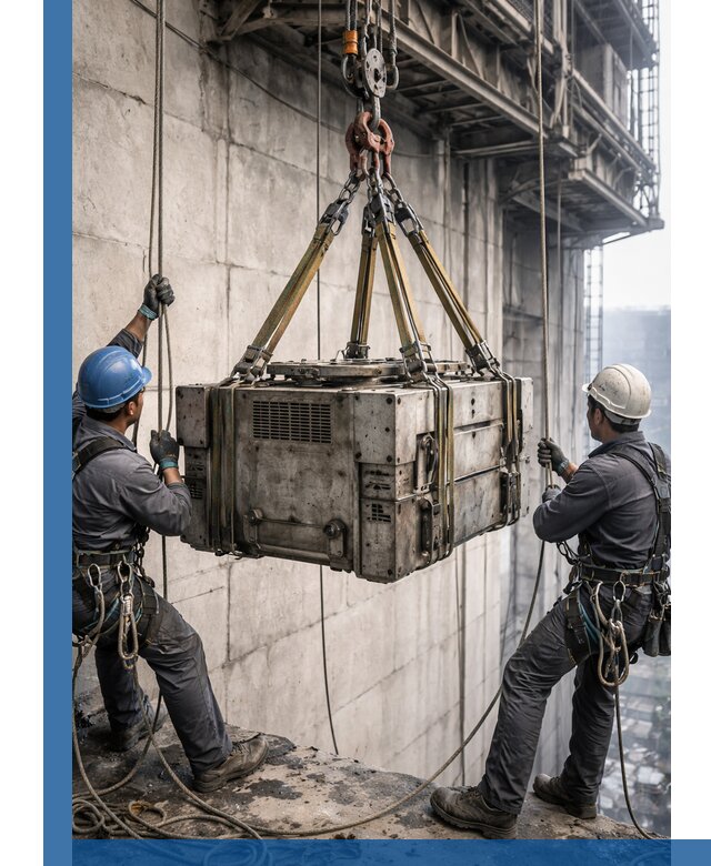 Такелажные работы на высоте, подъем и монтаж грузов в Сургуте