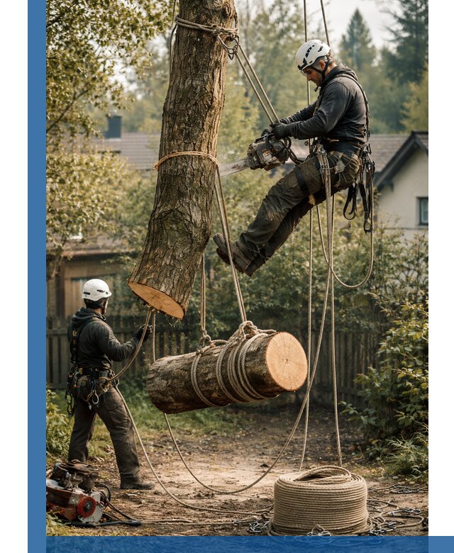 Валка деревьев частями в Сургуте, безопасно и аккуратно