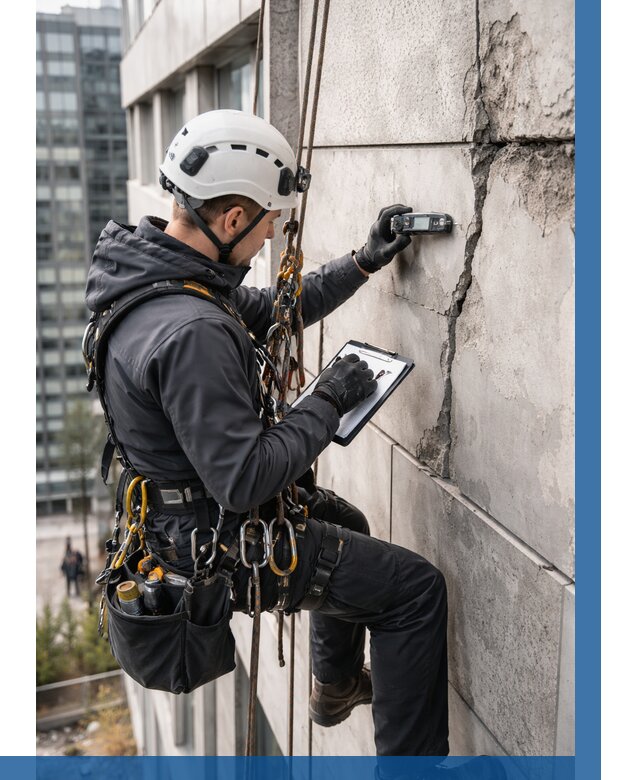 Обследование фасада альпинистами в Сургуте от 123 р. | ВЫСОТНИК-Срг