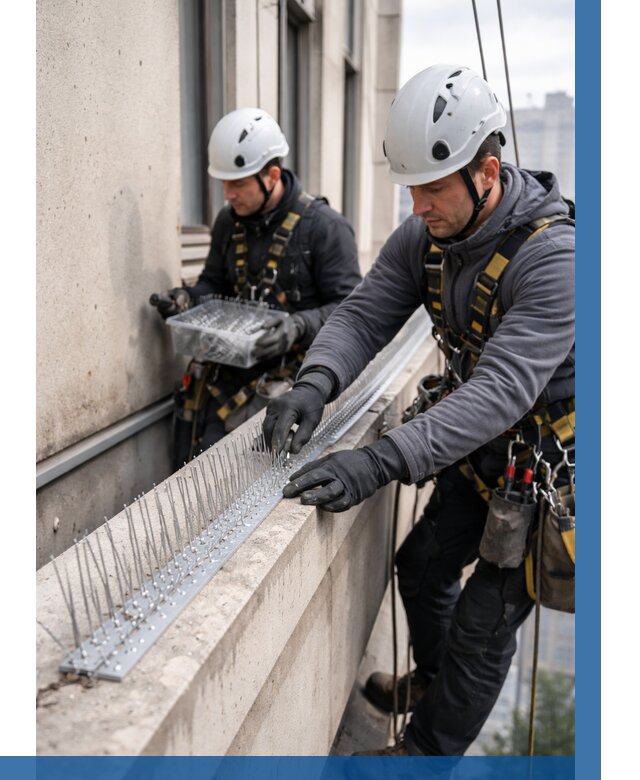 Установка шипов от птиц в Сургуте от 869 р. | ВЫСОТНИК-Срг